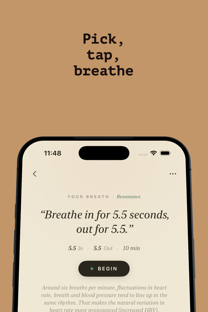 Screenshot of Breath & pulse down